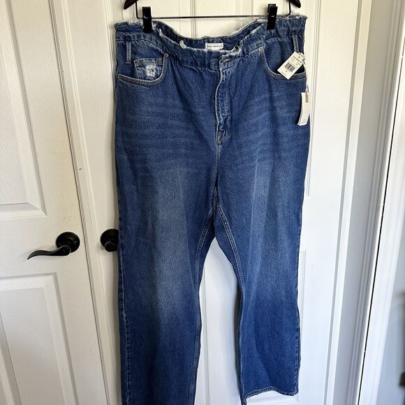 Good American Women's Blue Straight Leg Jeans - Picture 2 of 7